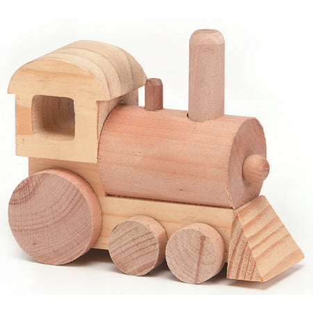 Wood Toy Train Engine: Unfinished, 4.5 x 4 inches