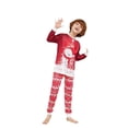 thumbnail image 5 of Europa y Estados Unidos invierno nuevo algodón de imitación Navidad traje padre-hijo muñeco de nieve pijamas navideños ropa para el hogar, 5 of 5