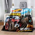 thumbnail image 1 of Monster Jam Grave Digger Truck Hot Wheels manta de sofá ligera y cálida, manta de aislamiento, cama, oficina, coche, manta de rodilla, 1 of 4
