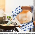 thumbnail image 4 of Pioneer Flower Floral Print Pattern Oven Mitt 2-Pack Set, Heat Resistant Kitchen Gloves, 7.7" X 12", 4 of 6