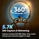 thumbnail image 3 of Insta360 - Cámara de acción de 360 grados resistente al agua con sensor de 1/2", 5.7K 360, fotografías de 72 MP, estabilización, respuesta de vibración, edición por IA, Live Streaming, 3 of 4