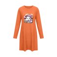 thumbnail image 5 of Taqqpue Womens Cotton Nightshirt Long Sleeve Crew Neck Halloween Zombie Print Loose Fit Knee Length Casual Pullover Soft Sleep Dress Oversized Sleepwear for Women Big Plus Sizes, 5 of 6