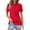 Red, variant on XUELUO Boho Tops For Women Summer Solid Color Lapel Button Down Short Sleeve Slim Fit Casual Shirts For Women Tee Shirts Streetwear,Beige,S