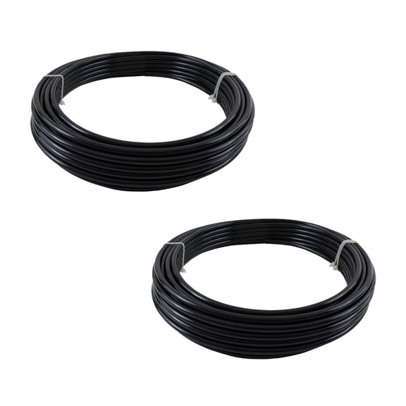 (2 Pack) 3/8" OD x 100' Black SAE J844 Nylon Air Brake Tubing DOT Compliant | Pneumatic Nylon Air Line Hose for Air Brake System