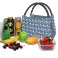 thumbnail image 3 of Yiaed Tulips Flowers Print Lunch box lunch bag Portable Insulated Lunch Box for Women Men Cooler Tote Bag with Front Pocket for Work Picnic Travel, 3 of 6
