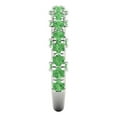 thumbnail image 4 of 3.13 ctw Wedding Band for Women - 18K White Gold Simulated Green Diamond Stackable Eternity Ring, 4 of 6