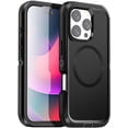 thumbnail image 1 of XUCP-Compatible avec iPhone 16 Pro Étui Compatible avec Magsafe, Magnétique Robuste Mag Sûr 3 Couches Protectrice, Noir, 1 of 4