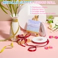 thumbnail image 3 of Uxcell Lotus Pink Metallic Glitter Ribbon Roll, 3/8 Inch x 25 Yards Sparkly Ribbon Single Sided Cut Edge Design Gift Wrapping Fabric Rolls for DIY Crafts Wedding Party Home Decor, 3 of 7