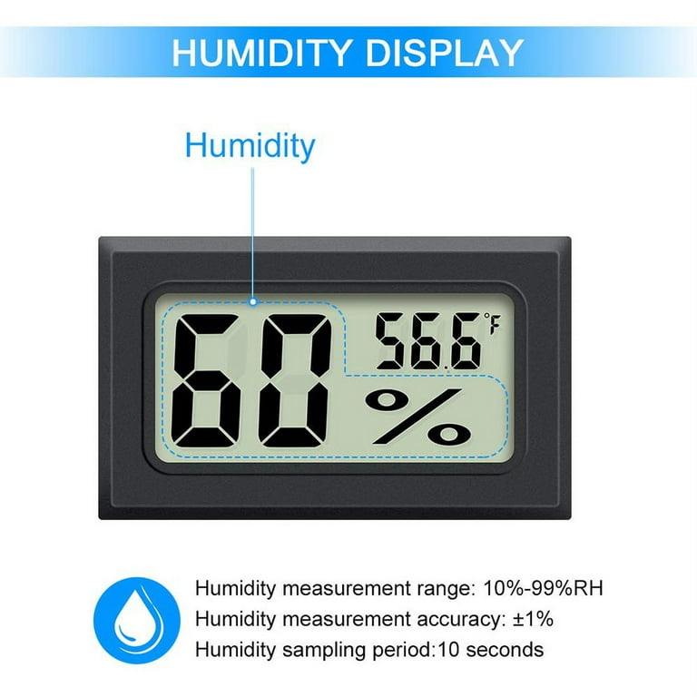 NANGOALA Digital Humidity Monitor Hygrometer Thermometer, Indoor
