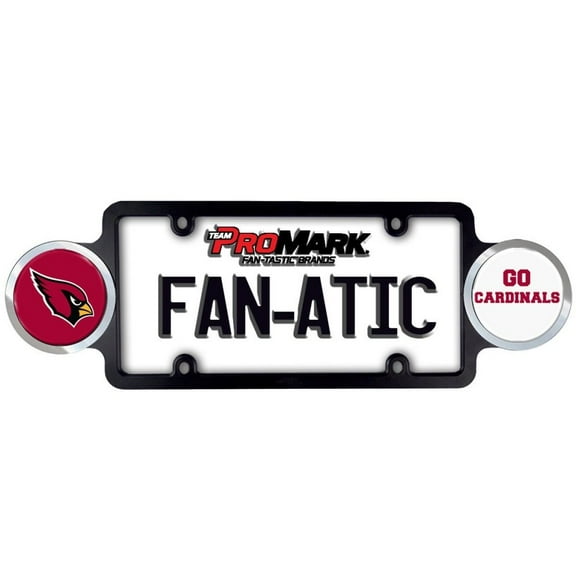 Arizona Football Cardinals Automotive License Plate Frame with Team Badges