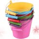 thumbnail image 2 of 6pcs Beach Toys Iron Play Sand Bucket Funny Beach Toy Water Bucket Playthings Kindergarten Bucket Toy for Toddlers Kid Children (Random Color), 2 of 3