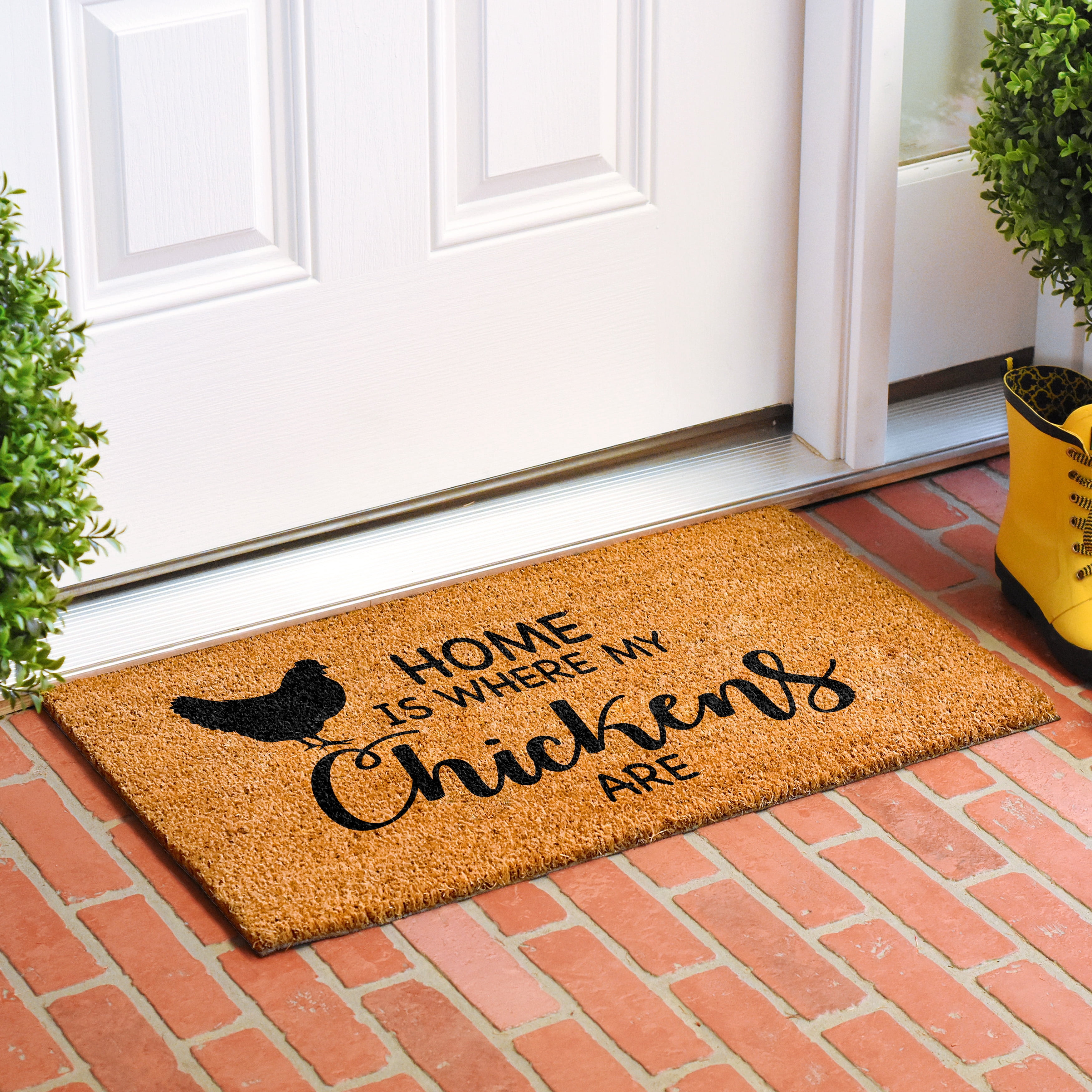 Calloway Mills Home is Where my Chickens are Doormat 24" x 36"