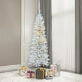 thumbnail image 6 of Vickerman 9' Sparkle White Spruce Pencil Artificial Christmas Tree, Clear Dura-lit Incandescent Lights, 6 of 6