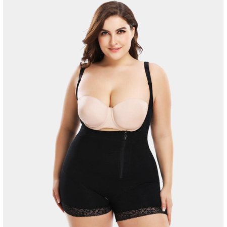 

Plus Size BodySuit Shaper Butt Waist Trainer Corset Zipper Shapewear