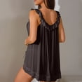 thumbnail image 4 of Womens Fashion 2026 Sexy Bows Split Side Ruffle Lace Mesh Sheer Babydoll Lingerie Dress Nightgown Set with Thong 2 Piece, 4 of 4