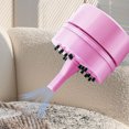 thumbnail image 5 of Mini Desktop Vacuum Cleaner | USB Rechargeable 360° Rotating Design - High Suction Power, Low Noise, Detachable Nozzle for Keyboard, Home, Office | Compact Plastic, White/Blue/Pink/Green | 1 Piece, 5 of 9