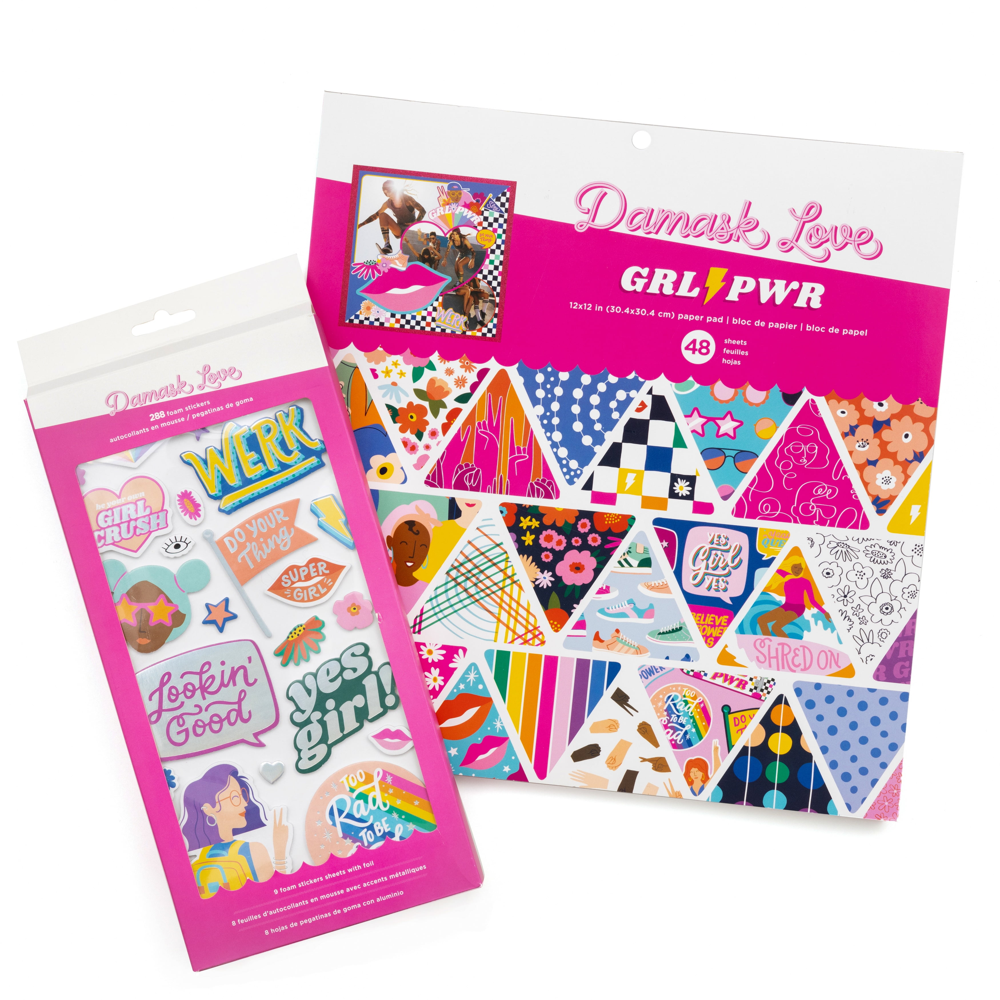 Damask Love Papercrafting Bundle Paper And Thickers Walmart Com