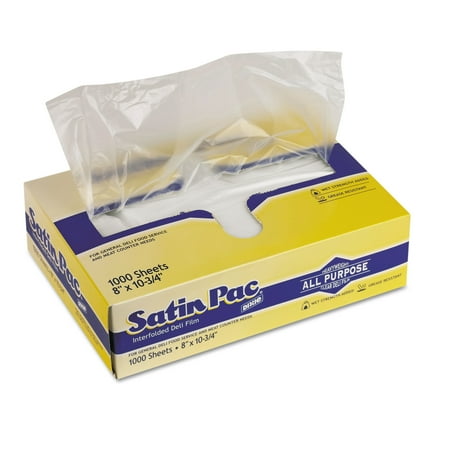 High Density Polyethylene Sheet - Dixie Satin-Pac High Density Poly Film, Polyethylene, 8 x 10 3/4 Sheets -DXES8