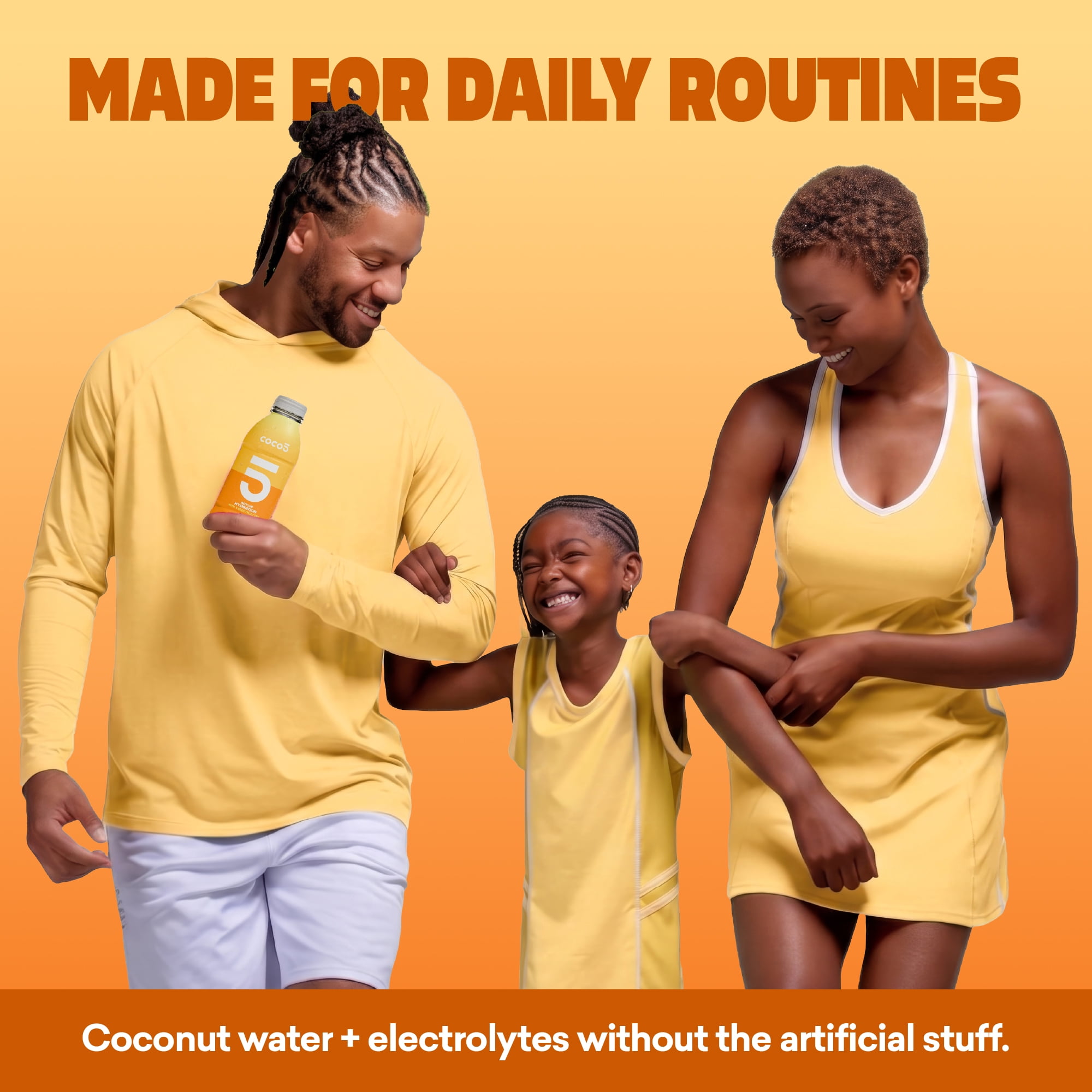 COCO5 Pineapple Coconut Water, Active Hydration Electrolyte Drink, 50% Less Sugar, Caffeine Free, Vegan, 16.9 oz, 12 Count