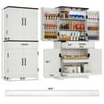 thumbnail image 3 of Fluted Kitchen Pantry Cabinet - 71" Tall Versatile Storage Cabinets with LED Sensor Light, 6 Door Shevles, 5 Layers Roomy Storage Shelves for Dining Room, Bathroom, Utility Room, 3 of 9