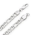 thumbnail image 2 of 7mm Chunky High-Polished Stainless Steel Flat Figaro Chain Necklace, 21.5 inches + Gift Box, 2 of 6