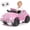 Pink, variant on 12V Vintage Kids Ride On Car, 2.4G Remote, LED Lights, Bluetooth, Ages 2-4
