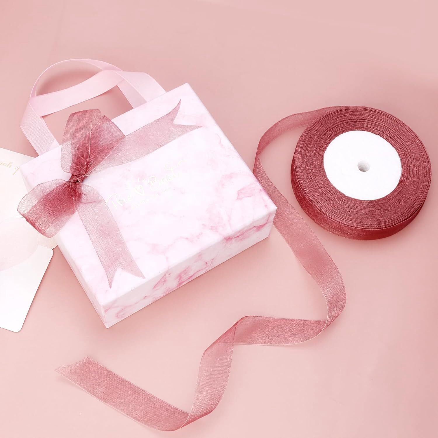 Light Pink Satin Ribbon – 1 Inch Wide, 25 Yards For Gift Wrapping, Crafts & Decor - View #14