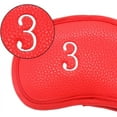 thumbnail image 5 of Golf Iron Cover Thick Synthetic Leather for Golf Iron Club Head Protectors(pack of 10), 5 of 7