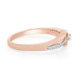 thumbnail image 3 of AFFY White Cubic Zirconia Split Shank Heart Promise Ring for Women 14K Rose Gold over Silver-4, 3 of 7
