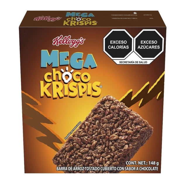 Barra de arroz Kellogg's Choco Krispis mega sabor chocolate 148 g ...