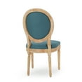 thumbnail image 5 of GDF Studio Newman French Country Fabric Dining Chairs, Set of 4, Dark Teal and Natural, 5 of 11