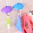 thumbnail image 5 of 3 uds./juego de ganchos de pared en forma de paraguas, gancho de llave, percha de almacenamiento para cocina de hogar, paño para lavavajillas Han, rosa, azul, verde, 11 Feliz Sencillez, 5 of 5