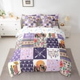thumbnail image 2 of Erosebridal Vintage Boho Bohemain Bed in a Bag Queen Size,Cowgirl Bull Skull Bed Set,purple Rustic Farm Lodge Bedding Queen Size,Breathable Room Decorative Reversible,7 Pieces, 2 of 7