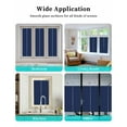 thumbnail image 6 of Window Privacy Film, Navy Blue UV Sun Blocking Window Tint Film Heat Control One Way Blackout Window Film, Pure Blue Solid Color Simple Minimalism Art Non Adhesive Static Cling Sticker 29.5x118 In, 6 of 7