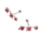 thumbnail image 1 of 2 piezas de moda para mujer, pendientes de cristal, pendientes envolventes, barra de perforación de hélice de tragus, 1, Rosado, 1 of 5