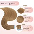 thumbnail image 3 of Extensiones de cabello con cinta adhesiva AGMITY, 24 pulgadas, rubio miel, 50 g, 20 unidades, 3 of 6