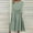 Green, variant on Njoeus Women's Casual Round Neck Long Sleeve Pleated Long Dresses Women Loose Plain Flowy Fall Midi Dresses