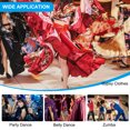 thumbnail image 7 of Uxcell Women's Belly Dance Hip Scarf with Sequins Triangle Wrap Skirts Waist Chain for Music Festival Costume Performance White, 7 of 7