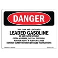 thumbnail image 1 of SignMission OS-DS-A-1218-L-1274 12 x 18 in. OSHA Danger Sign - Contained Leaded Gasoline Do Not Enter, 1 of 1