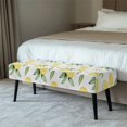thumbnail image 2 of XYZCANDO Lemon Print Polyester Spandex Rectangle Dining Bench Slipcover with Breathable, Washable Elastic Band Bench Cushion Cover for Bedroom, 2 of 9