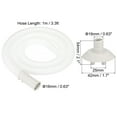 thumbnail image 2 of Uxcell 3.3ft Air Conditioner Drain Hose Kit, Universal Drain Connector Hose with Clamp Connector 3, White, 2 of 6