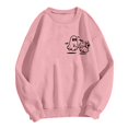 thumbnail image 5 of Halloween Sweatshirt for Women Cozy Autumn Sweatshirt Relaxed Fit Hoodless Pullover for Women Comfort Stylish Casual Wear Season Versatile Layer Pink XL, 5 of 5