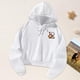 thumbnail image 1 of Tops femeninos, disfraz, sudaderas con capucha para mujer, estampado de palabras de amor blanco, jersey informal con cordón para mujer para correr de M, 1 of 8