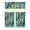 Tropical plants, variant on Dark Celestial 3-Piece Kitchen Curtains - Lunar Eclipse Valance & Constellation Tier Panels, Aesthetic Rod Pocket Window Treatments (Farmhouse Style)