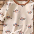 thumbnail image 4 of TOWED22 Toddler Baby Boy Clothes Contrast Color Sweatshirt Pullover Tops + Casual Pants Fall Winter Outfit Set Size:8-9 Y,Color:Khaki, 4 of 6