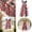 Red, variant on 4th of July Patriotic Tree Topper Bow, 23.6In Star & Gingham Ribbon Bow, Red White Blue Wreath Bow for Independence Day Party Decor