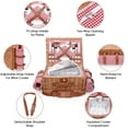 thumbnail image 4 of Cesta de picnic WILLOW WEAVE para 4 personas, aislante, manta, 4 of 9