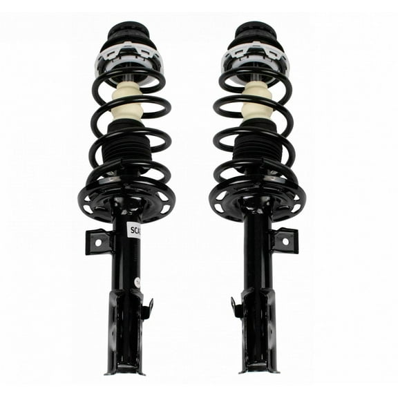 TRQ Front Strut & Coil Spring Assembly Set Driver & Passenger Sides Fits Select 07-08 Honda Fit