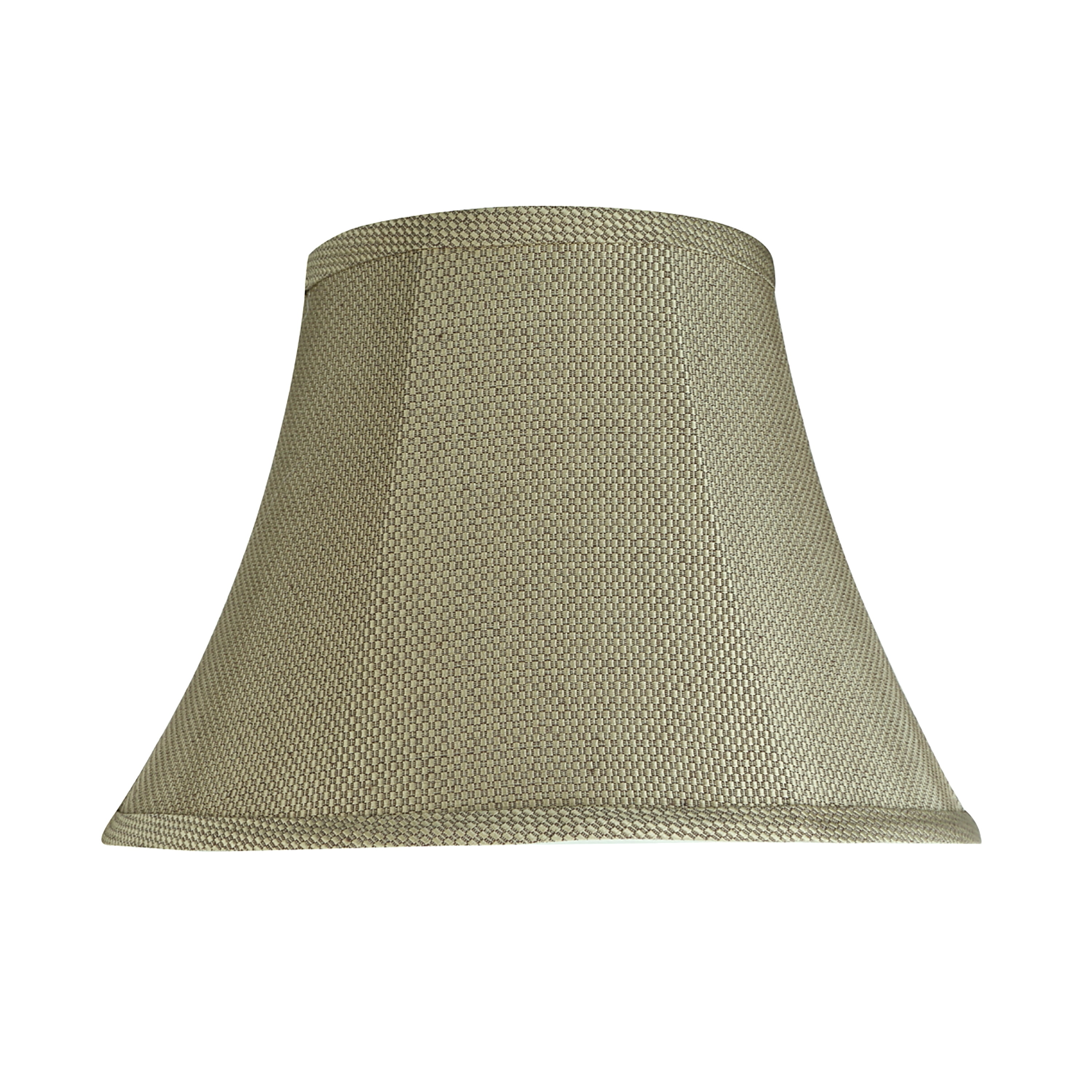Light Beige Jacquard Textured Silk Bell Lamp Shade, 13" Wide