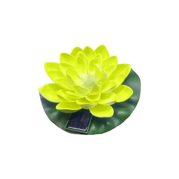 JilgTeok 1 Packs Solar Pool Lights Floating Lotus Flower Light LED Floating Solar Pond Light for Pool Garden Home Spring Decoration